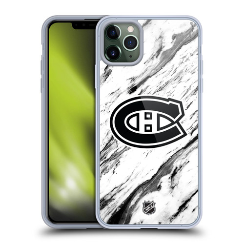 NHL Montreal Canadiens Marble Soft Gel Case for Apple iPhone 11 Pro Max