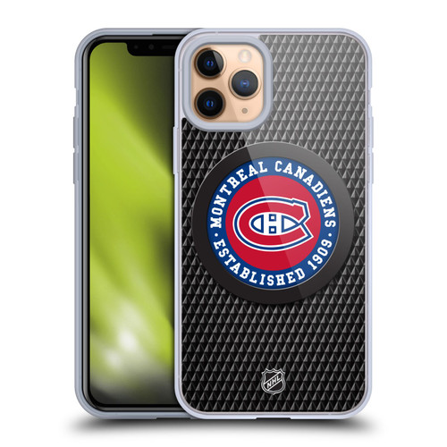 NHL Montreal Canadiens Puck Texture Soft Gel Case for Apple iPhone 11 Pro