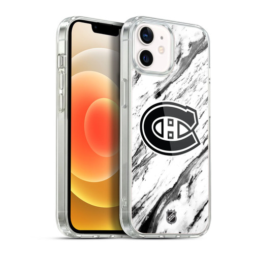 NHL Montreal Canadiens Marble Soft Gel Case for Apple iPhone 12 / iPhone 12 Pro & MagSafe