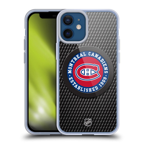 NHL Montreal Canadiens Puck Texture Soft Gel Case for Apple iPhone 12 Mini