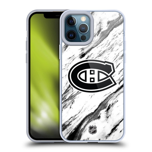 NHL Montreal Canadiens Marble Soft Gel Case for Apple iPhone 12 Pro Max