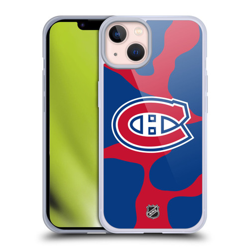 NHL Montreal Canadiens Cow Pattern Soft Gel Case for Apple iPhone 13