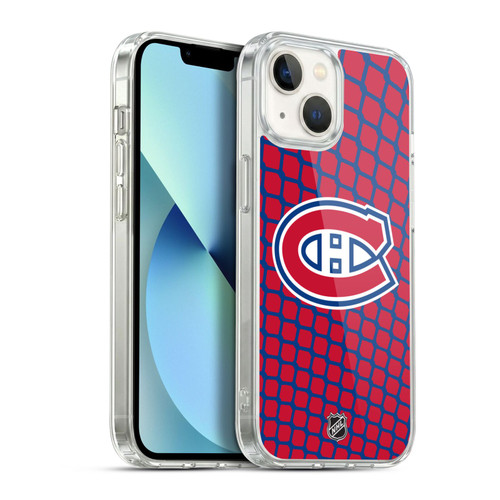 NHL Montreal Canadiens Net Pattern Soft Gel Case for Apple iPhone 13