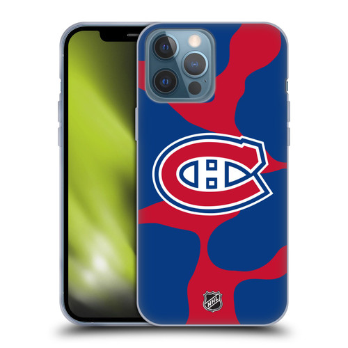 NHL Montreal Canadiens Cow Pattern Soft Gel Case for Apple iPhone 13 Pro Max