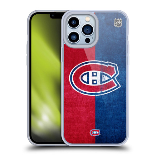 NHL Montreal Canadiens Half Distressed Soft Gel Case for Apple iPhone 13 Pro Max