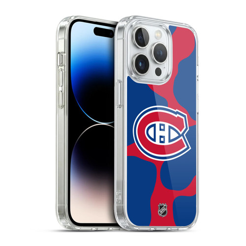 NHL Montreal Canadiens Cow Pattern Soft Gel Case for Apple iPhone 13 Pro