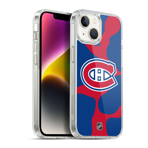 NHL Montreal Canadiens Cow Pattern Soft Gel Case for Apple iPhone 14