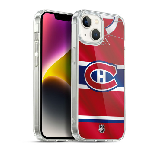 NHL Montreal Canadiens Jersey Soft Gel Case for Apple iPhone 14