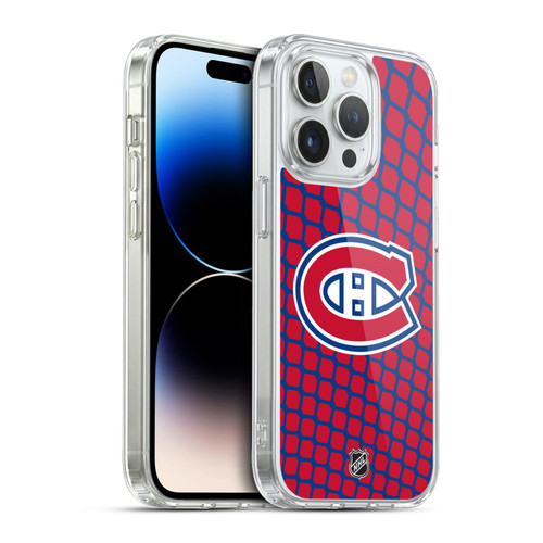 NHL Montreal Canadiens Net Pattern Soft Gel Case for Apple iPhone 13 Pro