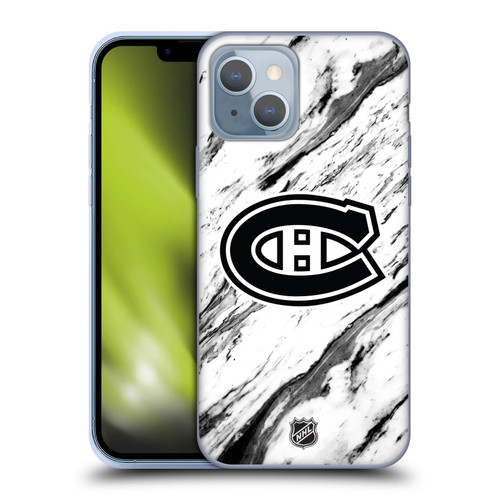 NHL Montreal Canadiens Marble Soft Gel Case for Apple iPhone 14