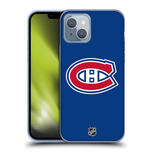 NHL Montreal Canadiens Plain Soft Gel Case for Apple iPhone 14