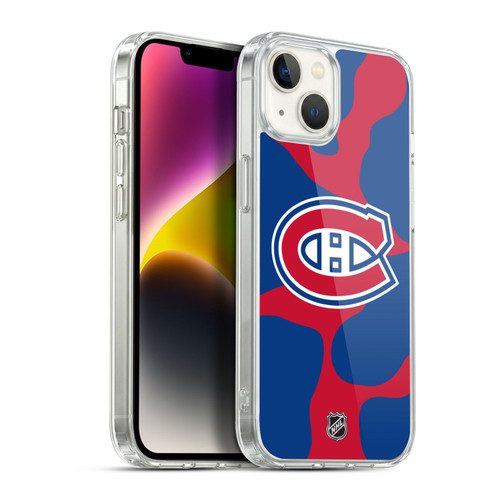 NHL Montreal Canadiens Cow Pattern Soft Gel Case for Apple iPhone 14 Plus