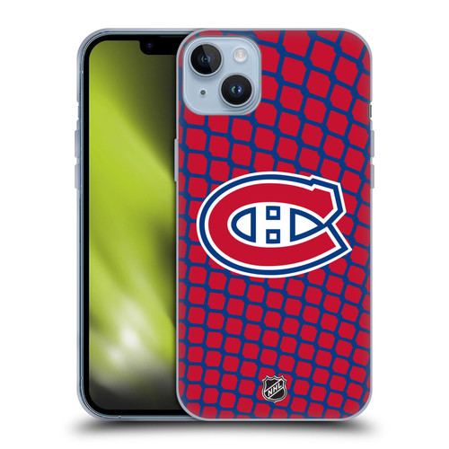 NHL Montreal Canadiens Net Pattern Soft Gel Case for Apple iPhone 14 Plus