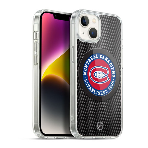 NHL Montreal Canadiens Puck Texture Soft Gel Case for Apple iPhone 14 Plus