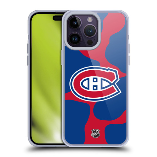 NHL Montreal Canadiens Cow Pattern Soft Gel Case for Apple iPhone 14 Pro Max