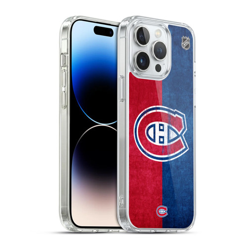 NHL Montreal Canadiens Half Distressed Soft Gel Case for Apple iPhone 14 Pro Max
