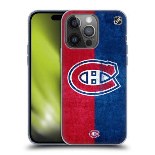 NHL Montreal Canadiens Half Distressed Soft Gel Case for Apple iPhone 14 Pro