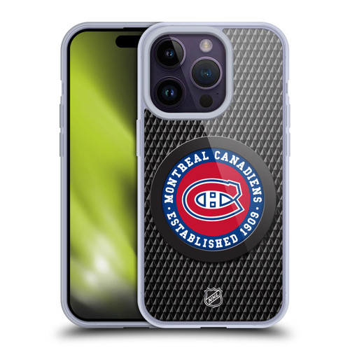 NHL Montreal Canadiens Puck Texture Soft Gel Case for Apple iPhone 14 Pro