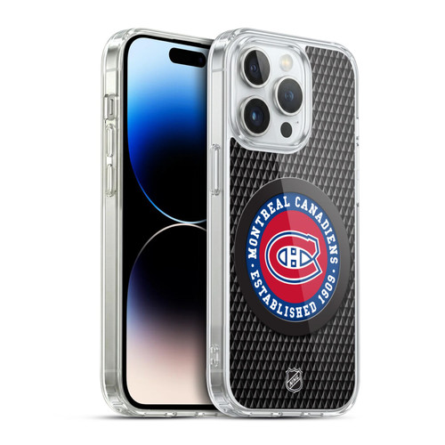 NHL Montreal Canadiens Puck Texture Soft Gel Case for Apple iPhone 14 Pro