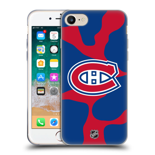 NHL Montreal Canadiens Cow Pattern Soft Gel Case for Apple iPhone 7 / 8 / SE 2020 & 2022