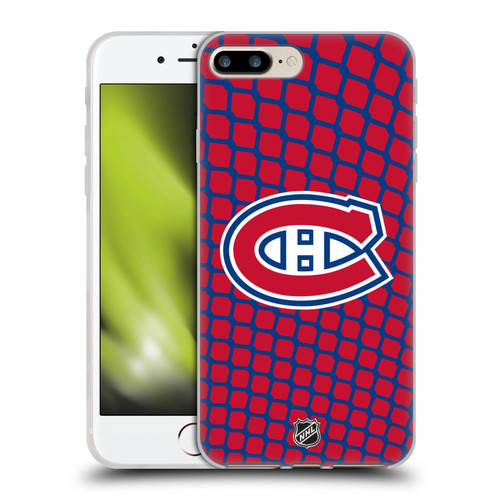 NHL Montreal Canadiens Net Pattern Soft Gel Case for Apple iPhone 7 Plus / iPhone 8 Plus