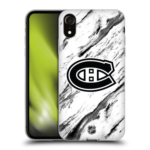 NHL Montreal Canadiens Marble Soft Gel Case for Apple iPhone XR