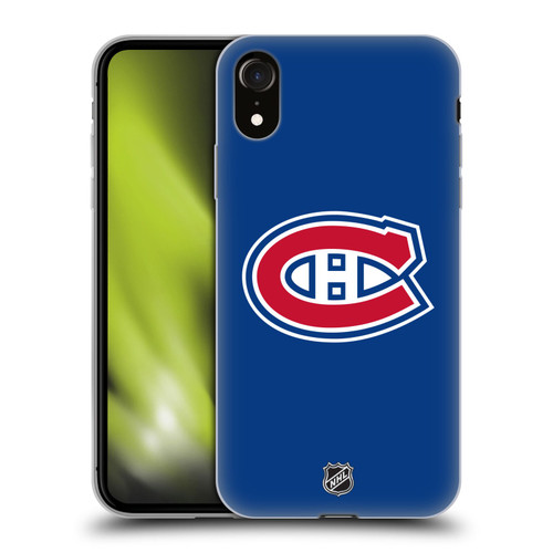 NHL Montreal Canadiens Plain Soft Gel Case for Apple iPhone XR