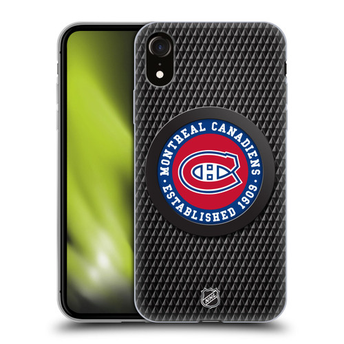NHL Montreal Canadiens Puck Texture Soft Gel Case for Apple iPhone XR