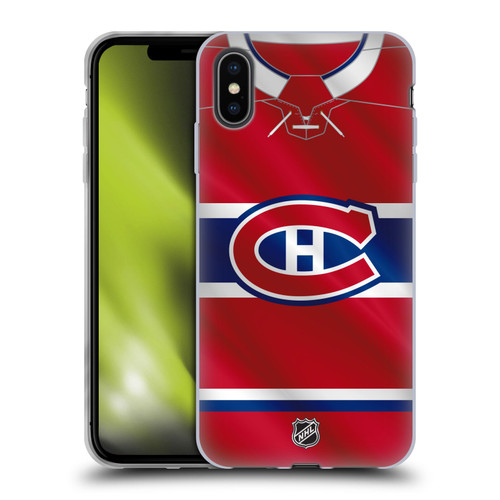 NHL Montreal Canadiens Jersey Soft Gel Case for Apple iPhone XS Max