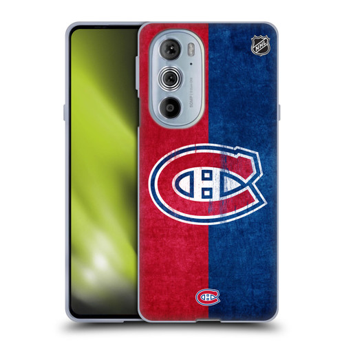 NHL Montreal Canadiens Half Distressed Soft Gel Case for Motorola Edge X30