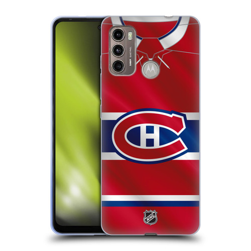 NHL Montreal Canadiens Jersey Soft Gel Case for Motorola Moto G60 / Moto G40 Fusion