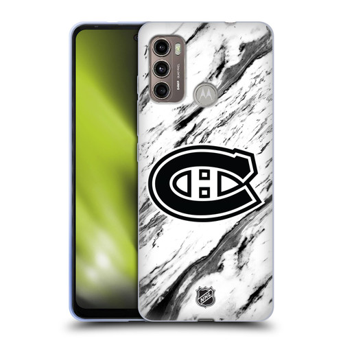 NHL Montreal Canadiens Marble Soft Gel Case for Motorola Moto G60 / Moto G40 Fusion