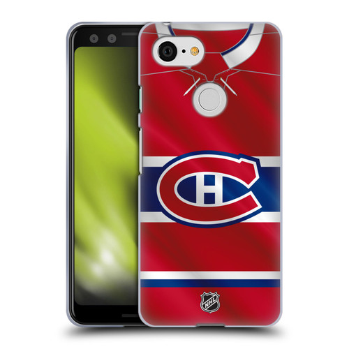 NHL Montreal Canadiens Jersey Soft Gel Case for Google Pixel 3