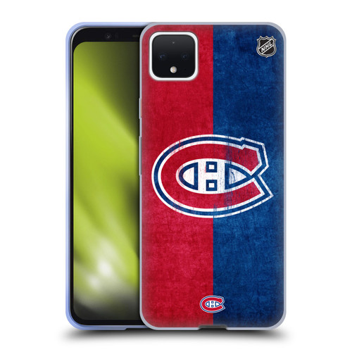 NHL Montreal Canadiens Half Distressed Soft Gel Case for Google Pixel 4 XL