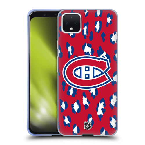 NHL Montreal Canadiens Leopard Patten Soft Gel Case for Google Pixel 4 XL