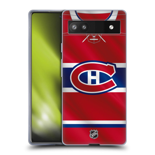 NHL Montreal Canadiens Jersey Soft Gel Case for Google Pixel 6a
