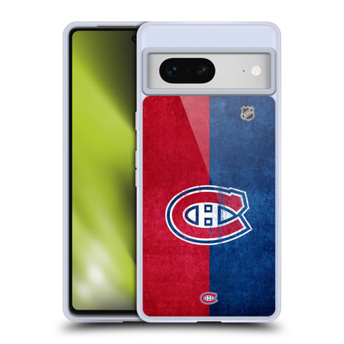 NHL Montreal Canadiens Half Distressed Soft Gel Case for Google Pixel 7