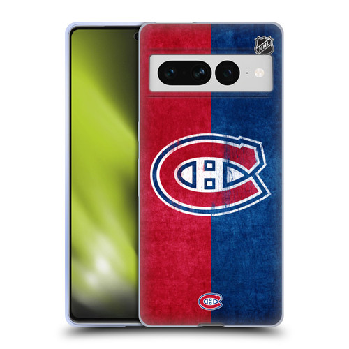 NHL Montreal Canadiens Half Distressed Soft Gel Case for Google Pixel 7 Pro