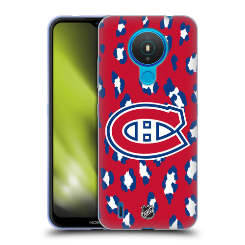 NHL Montreal Canadiens Leopard Pattern Soft Gel Case for Nokia 1.4