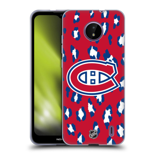 NHL Montreal Canadiens Leopard Pattern Soft Gel Case for Nokia C10 / C20