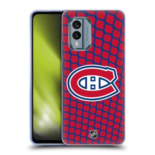 NHL Montreal Canadiens Net Pattern Soft Gel Case for Nokia X30