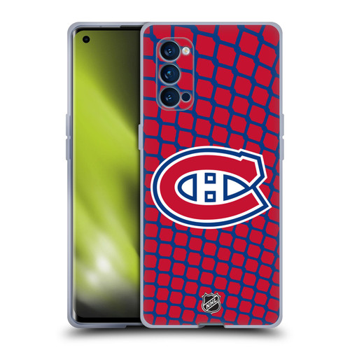 NHL Montreal Canadiens Net Pattern Soft Gel Case for OPPO Reno 4 Pro 5G