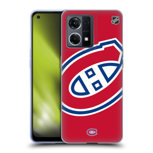 NHL Montreal Canadiens Oversized Soft Gel Case for OPPO Reno8 4G