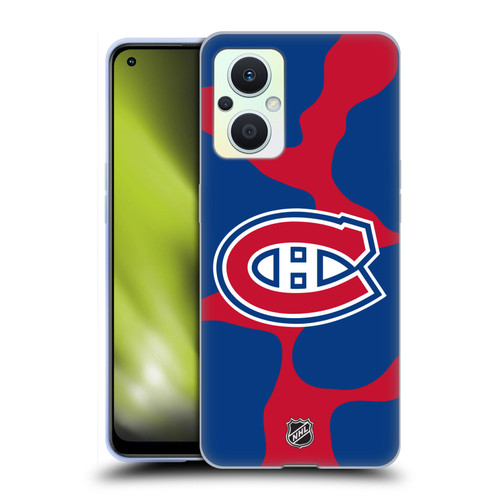 NHL Montreal Canadiens Cow Pattern Soft Gel Case for OPPO Reno8 Lite