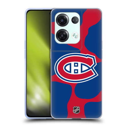 NHL Montreal Canadiens Cow Pattern Soft Gel Case for OPPO Reno8 Pro