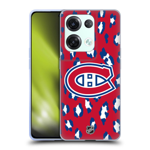NHL Montreal Canadiens Leopard Pattern Soft Gel Case for OPPO Reno8 Pro