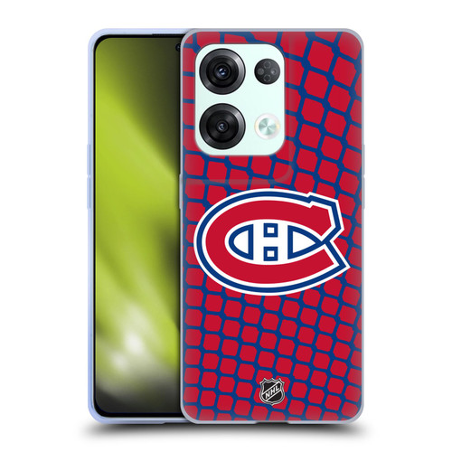 NHL Montreal Canadiens Net Pattern Soft Gel Case for OPPO Reno8 Pro