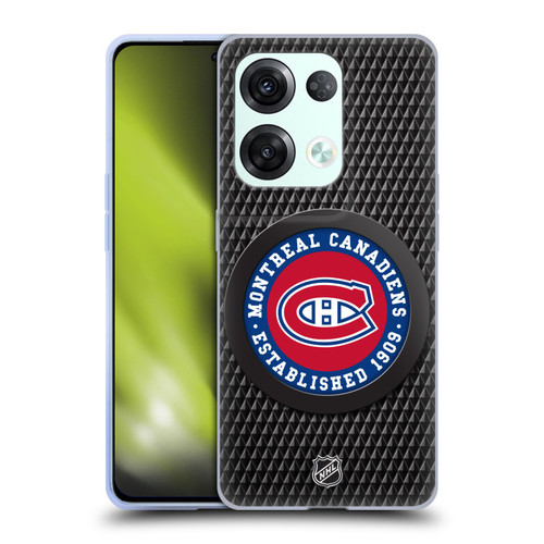 NHL Montreal Canadiens Puck Texture Soft Gel Case for OPPO Reno8 Pro
