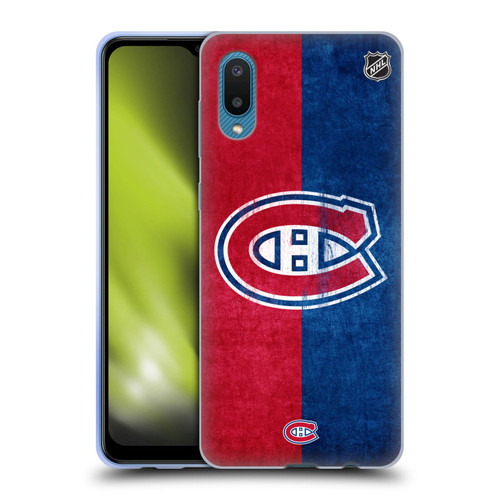 NHL Montreal Canadiens Half Distressed Soft Gel Case for Samsung Galaxy A02/M02 (2021)