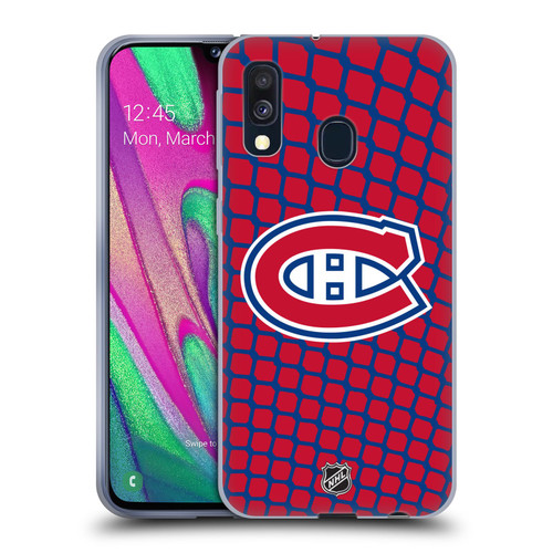 NHL Montreal Canadiens Net Pattern Soft Gel Case for Samsung Galaxy A40 (2019)